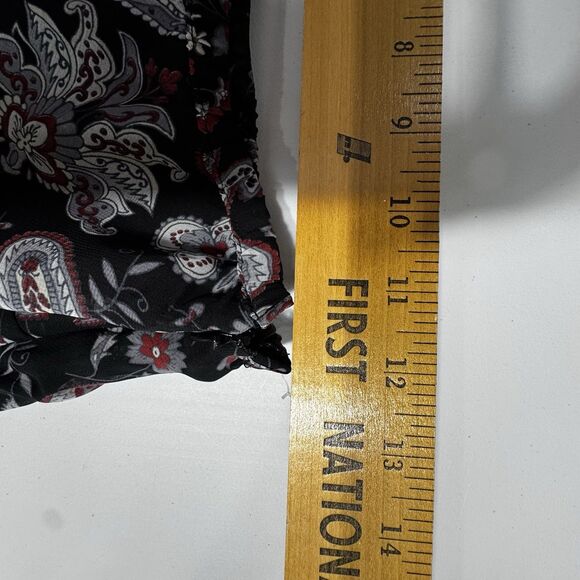 Vintage YTK Paisley skirt, asymmetrical hem, Ruffle, fairy, Dark academia Size 8 - Picture 5 of 7